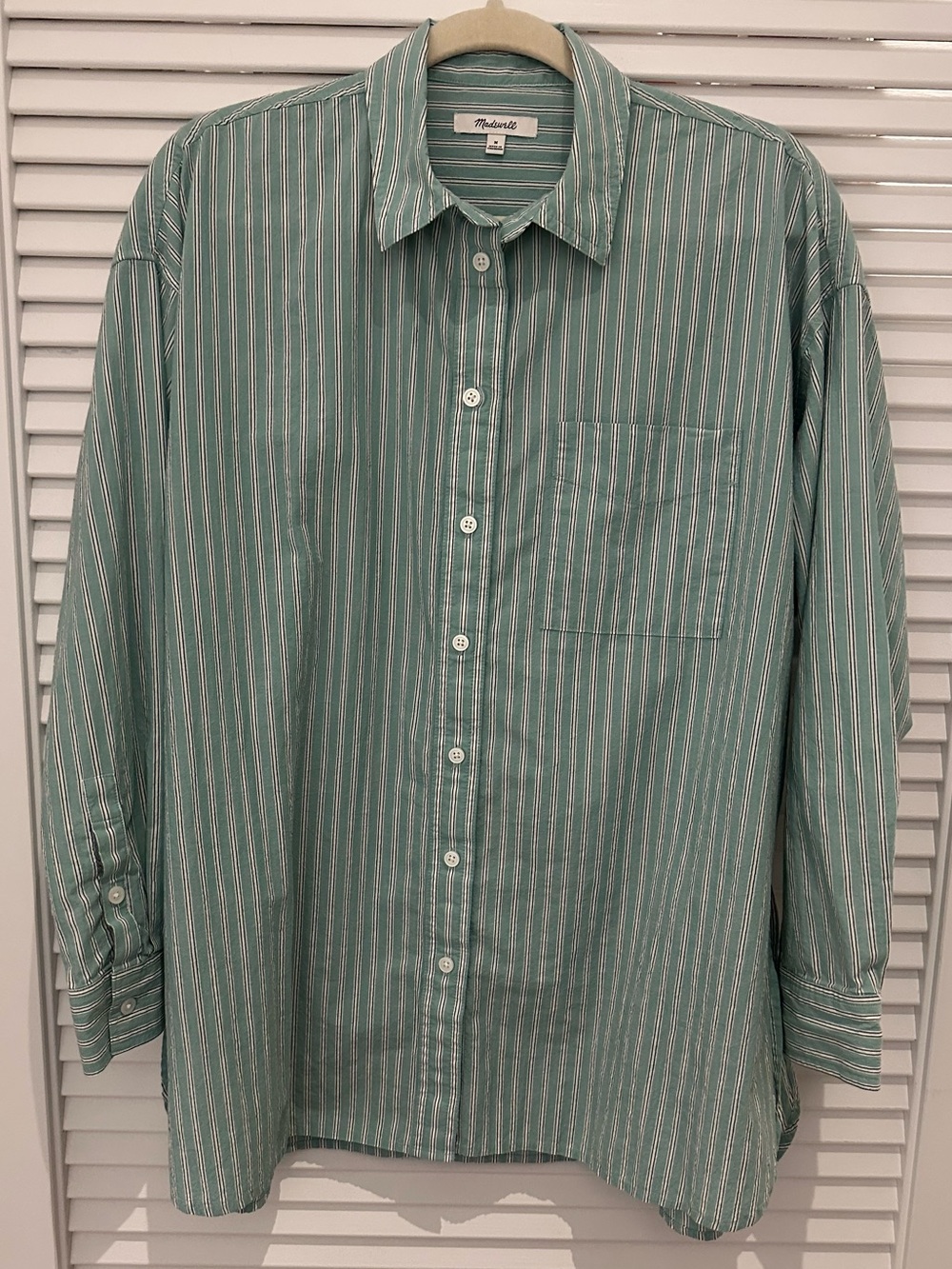 Madewell Signature Poplin Oversized Shirt - Picture 1 of 11
